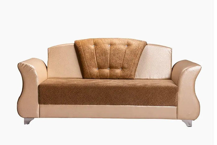 VIVDeal Fabric & Leatherette Beige Sofa Set